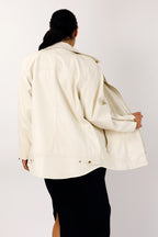 Ivory Vegan Leather Jacket - SALE