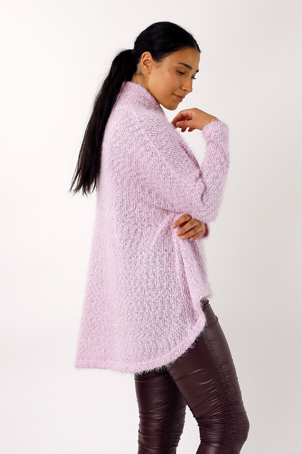 Pink Fluffy Hi-Lo Jumper - SALE