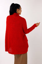 Red Fluffy Hi-Lo Jumper - SALE
