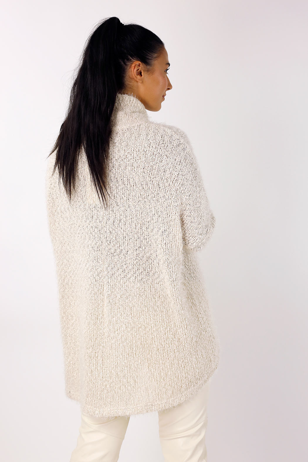 Ivory Fluffy Hi-Lo Jumper - SALE