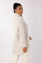 Ivory Fluffy Hi-Lo Jumper - SALE