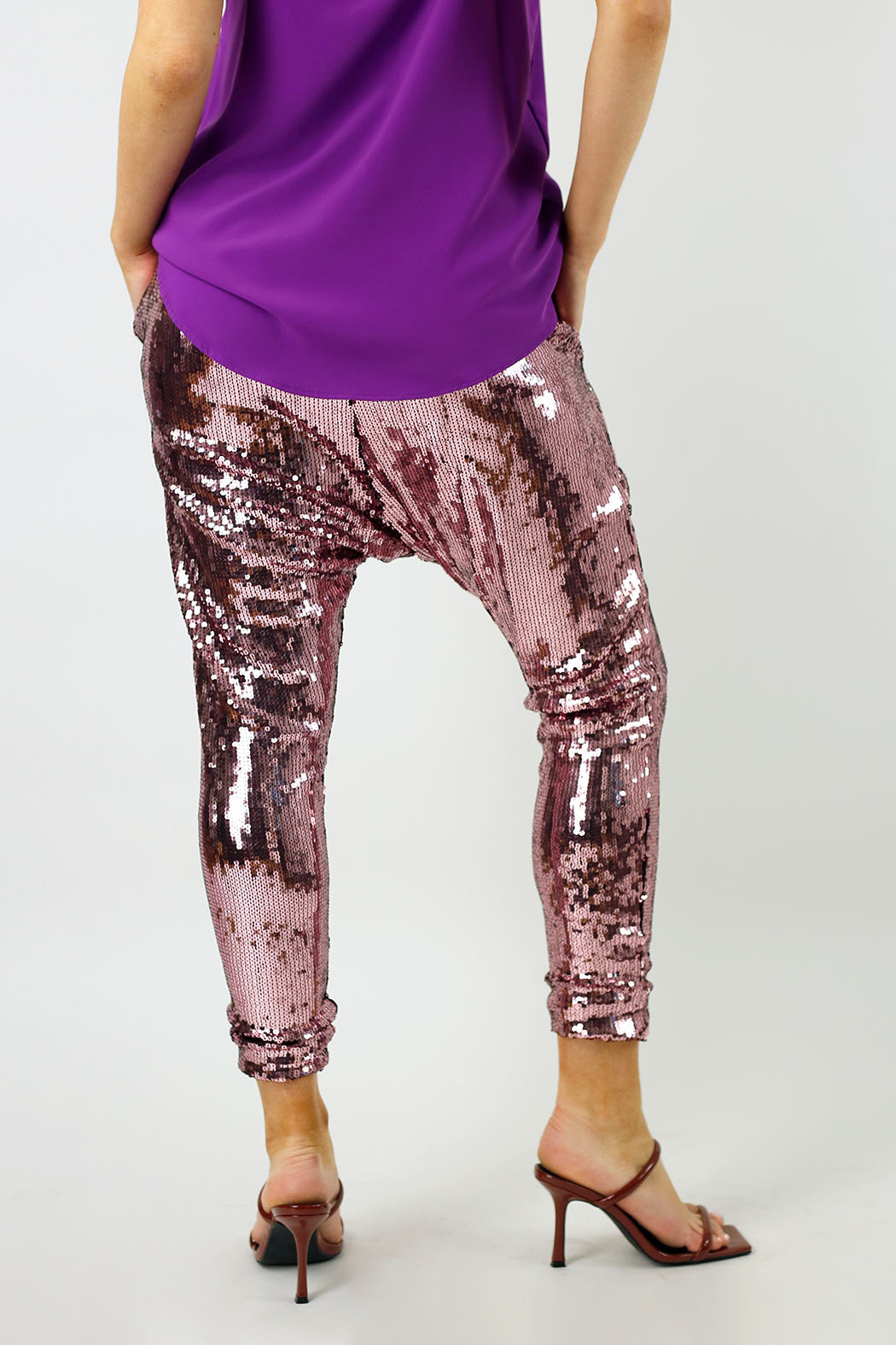 Rose Gold Sequin Droppies - FINAL SALE