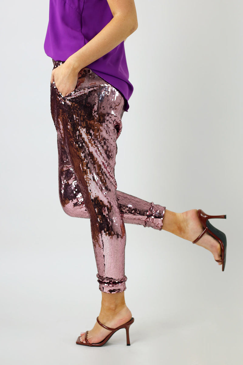 Rose Gold Sequin Droppies - FINAL SALE