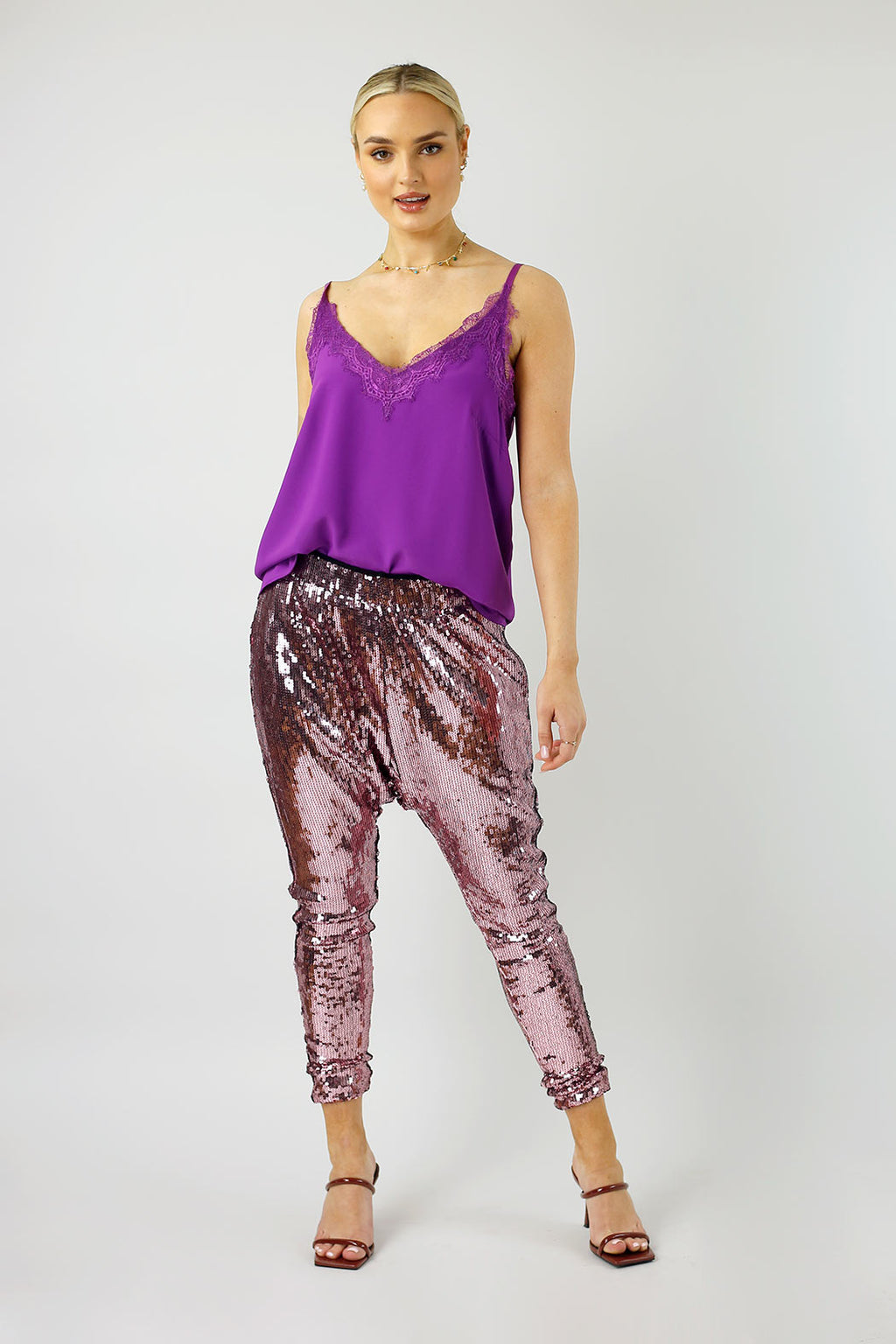 Rose Gold Sequin Droppies - FINAL SALE