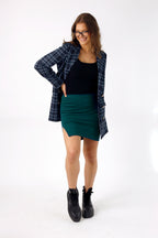 Green Ponte Mini Skirt - FINAL SALE