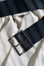 Black Square Buckle Belt - SALE