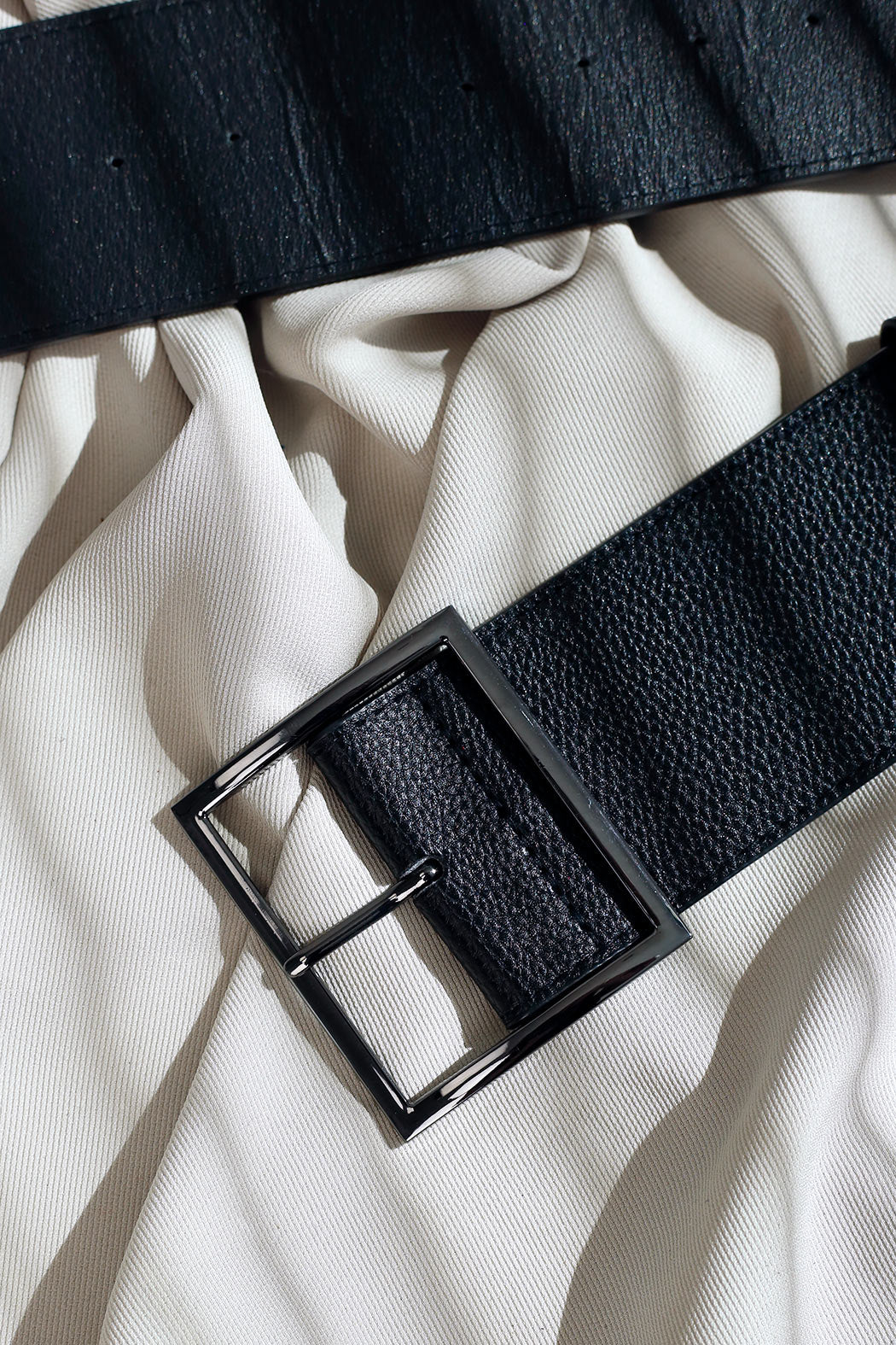 Black Square Buckle Belt - SALE