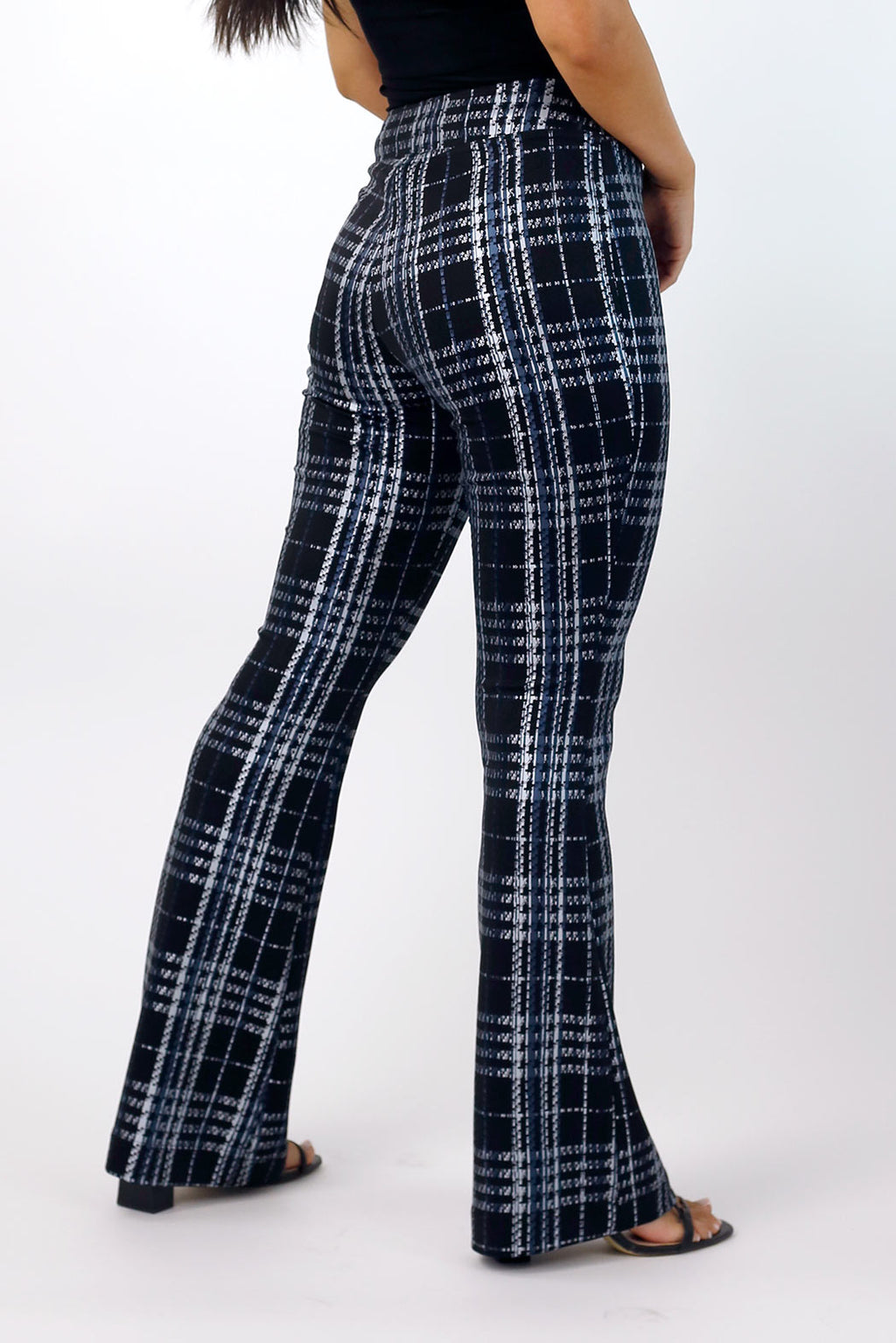 Blue Check Flare Pant - FINAL SALE