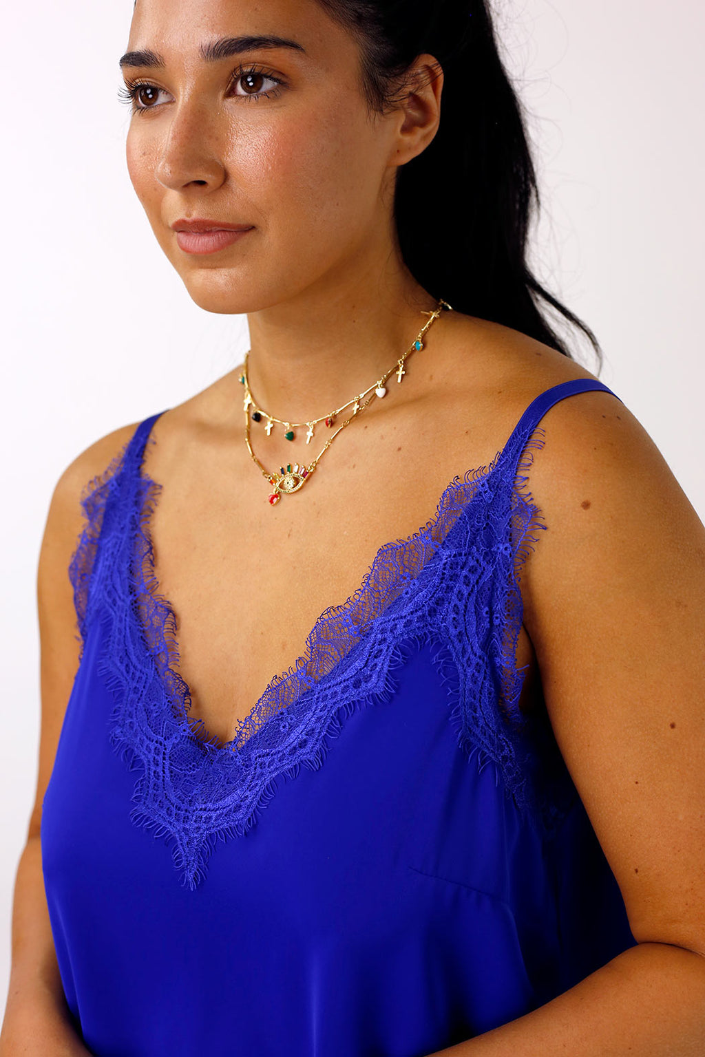 Cobalt Soft Touch Lace Cami - FINAL SALE