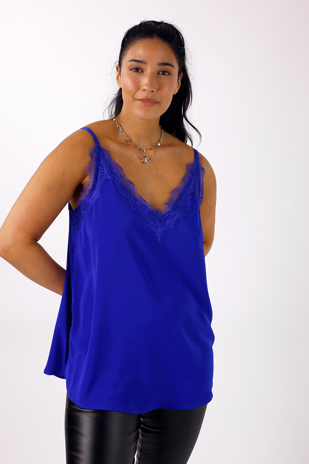 Cobalt Soft Touch Lace Cami - FINAL SALE