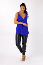 Cobalt Soft Touch Lace Cami - FINAL SALE