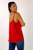 Red Soft Touch Lace Cami - SALE
