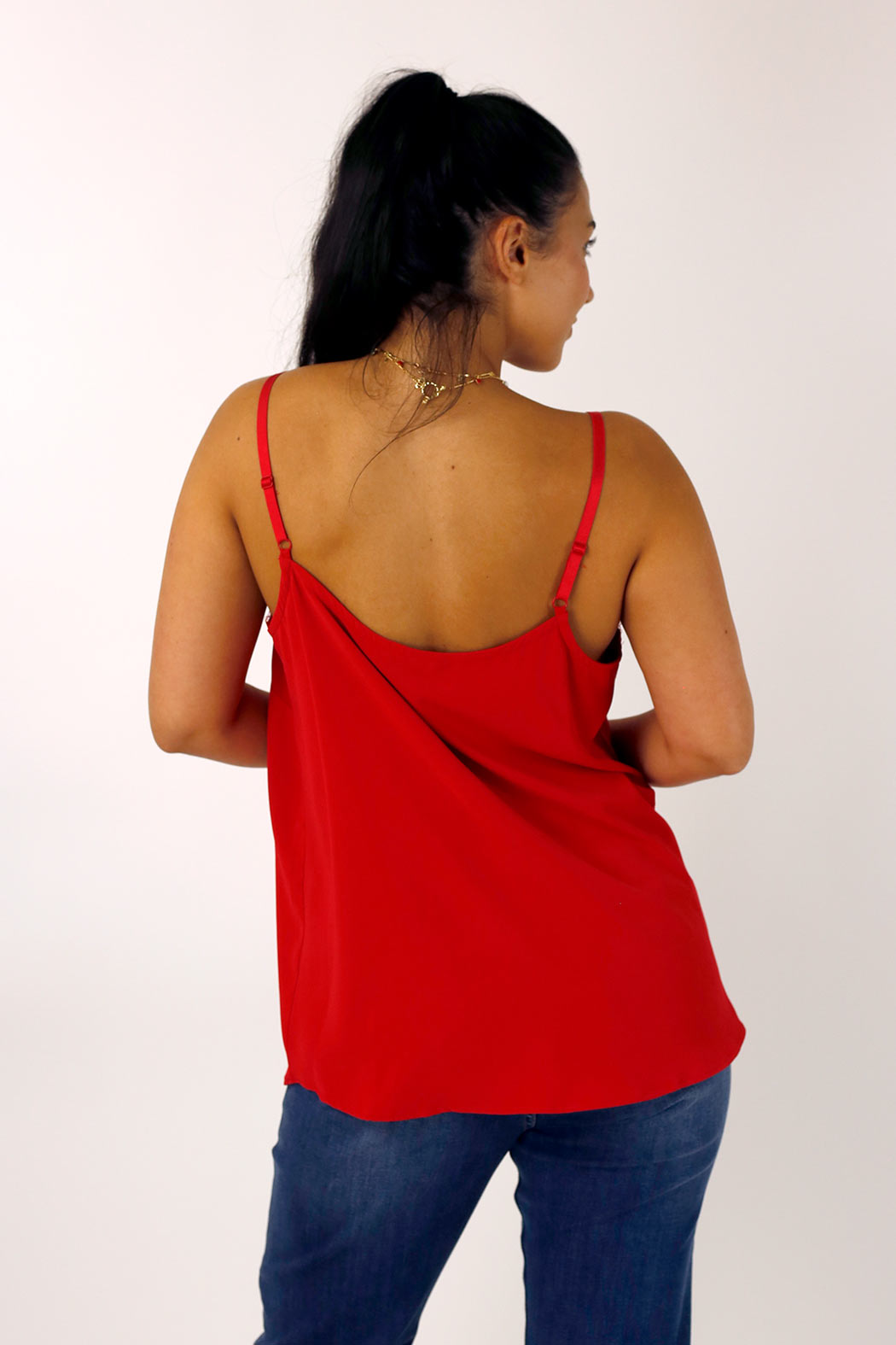 Red Soft Touch Lace Cami - SALE