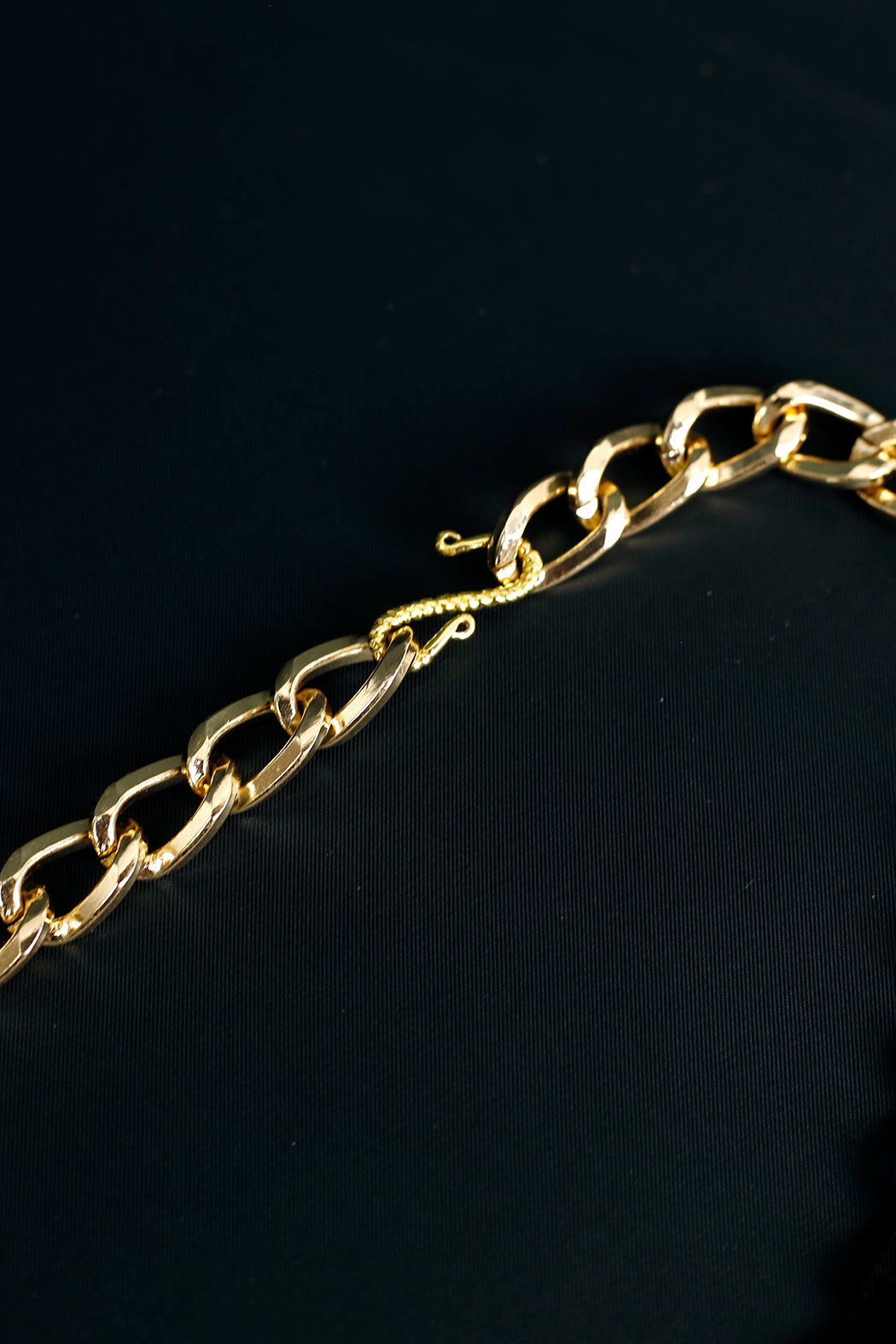 Pave Heart Gold Chain Necklace