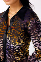 Lilac/Gold Burnout Mesh Bodyshirt - FINAL SALE