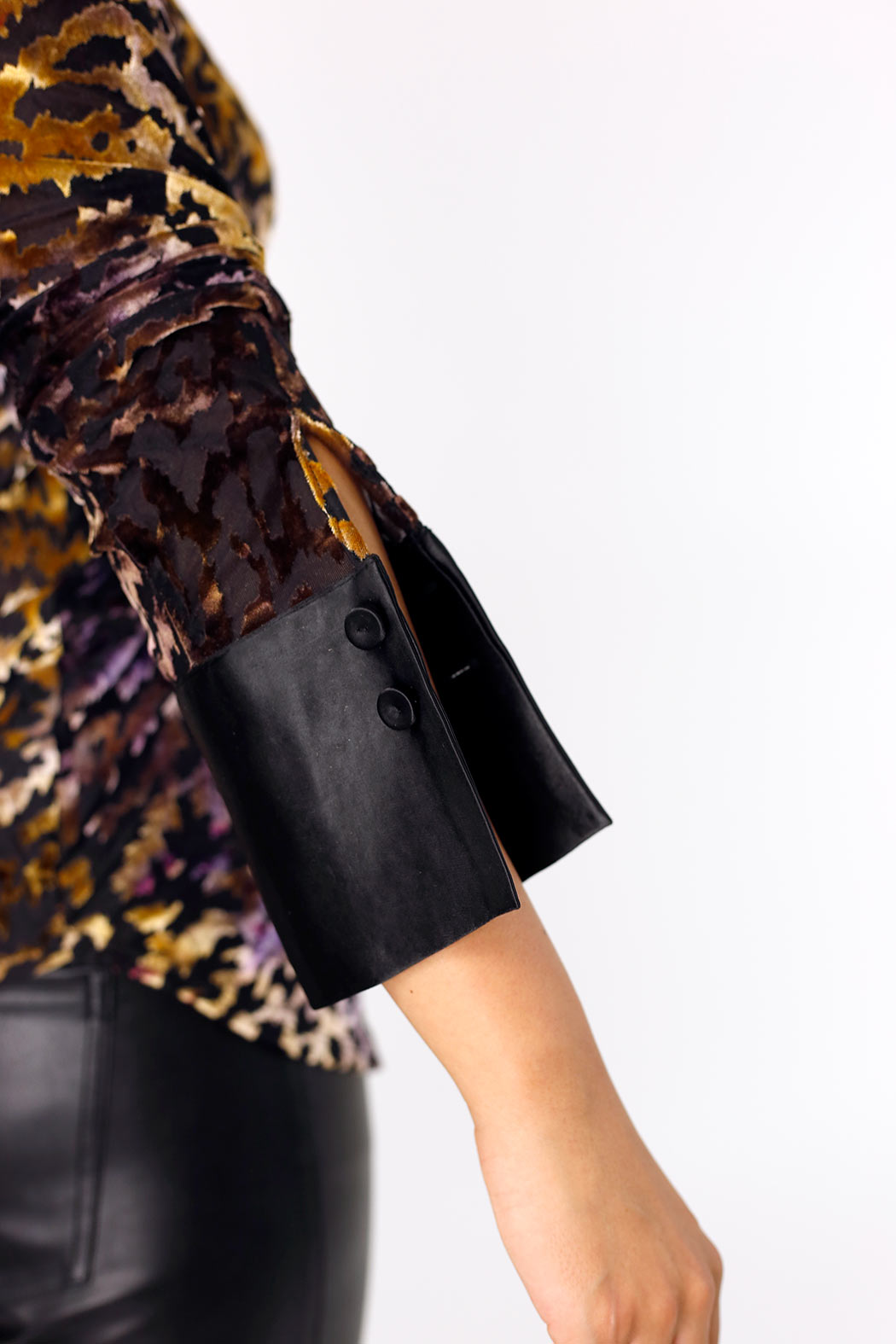 Lilac/Gold Burnout Mesh Bodyshirt - FINAL SALE