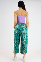 Jade Snake Silky Crop Culottes - Final Sale