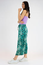 Jade Snake Silky Crop Culottes - Final Sale