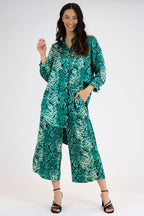 Jade Snake Silky Crop Culottes - Final Sale