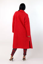 Red Zip Hem Coat