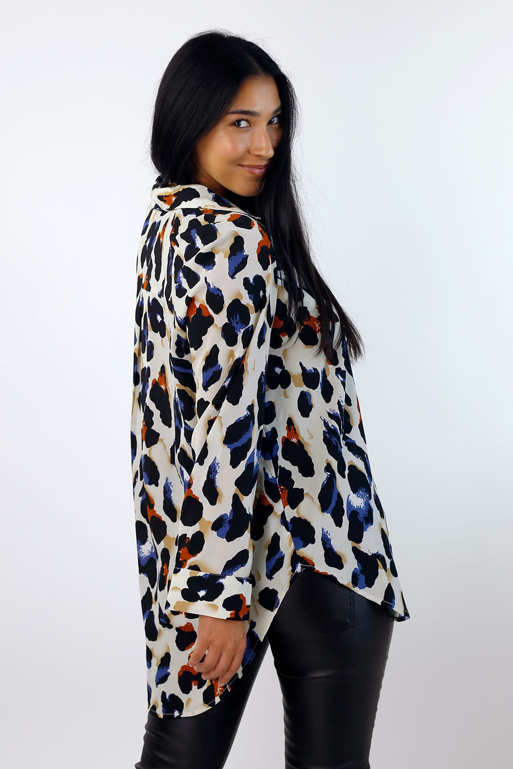 Spot Chiffon Raglan Shirt - SALE