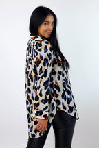 Spot Chiffon Raglan Shirt - SALE