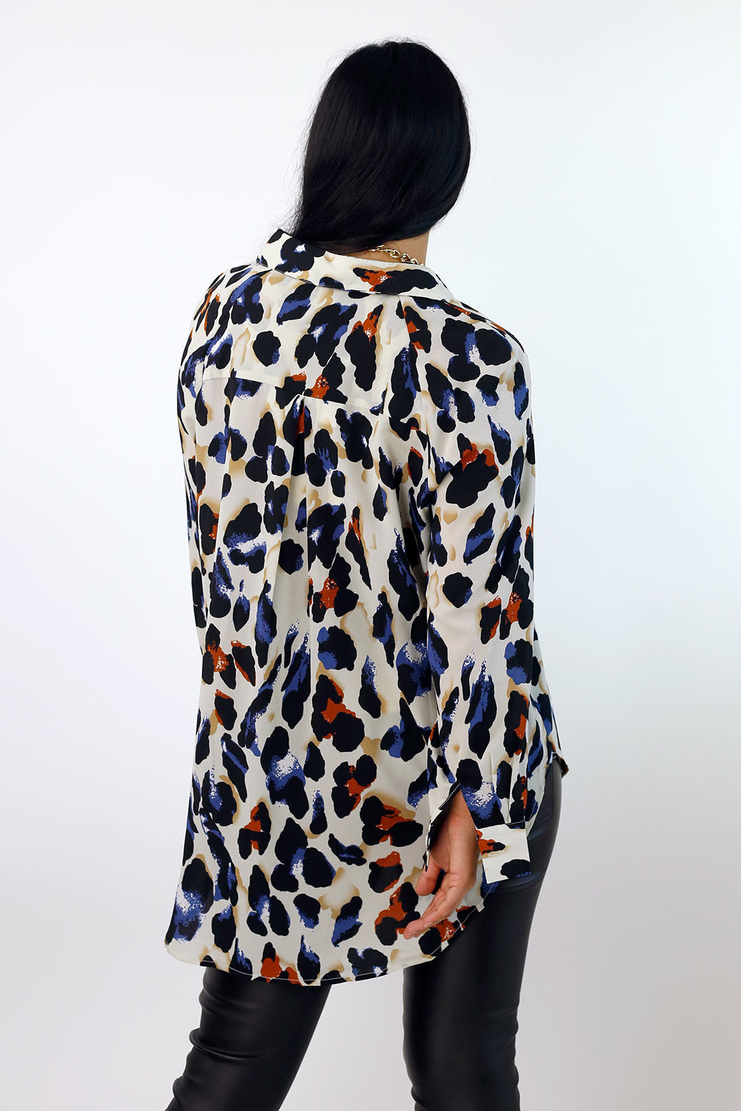 Spot Chiffon Raglan Shirt - SALE