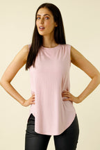 Pink Shimmer Crew Cami - SALE