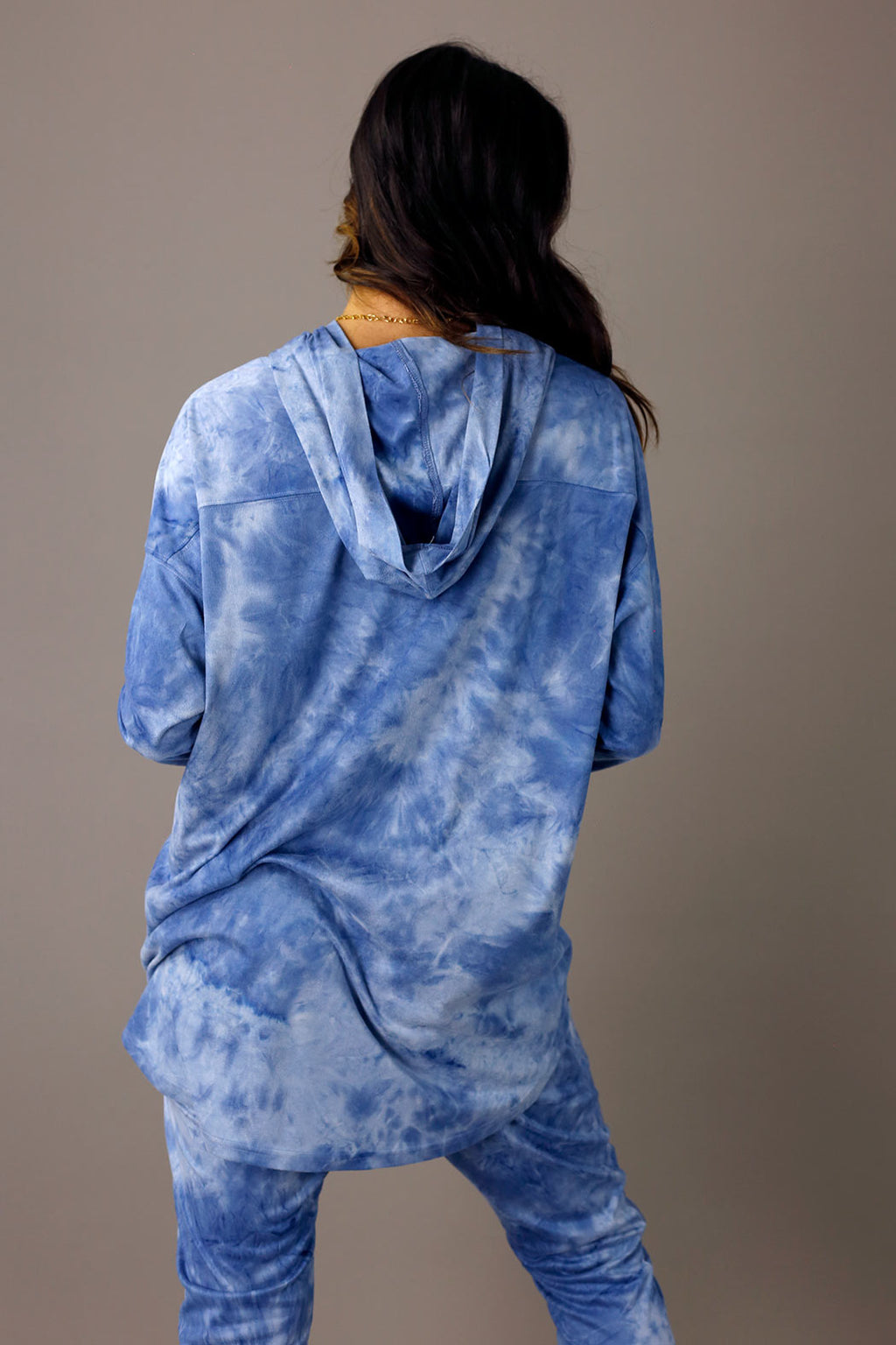 Cornflower Blue Suedette Hoodie