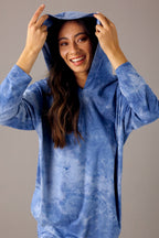 Cornflower Blue Suedette Hoodie