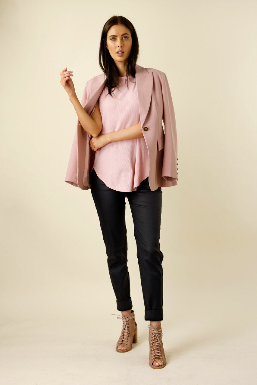 Pink Shimmer Crew Cami - SALE