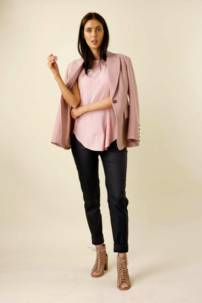 Pink Shimmer Crew Cami - SALE