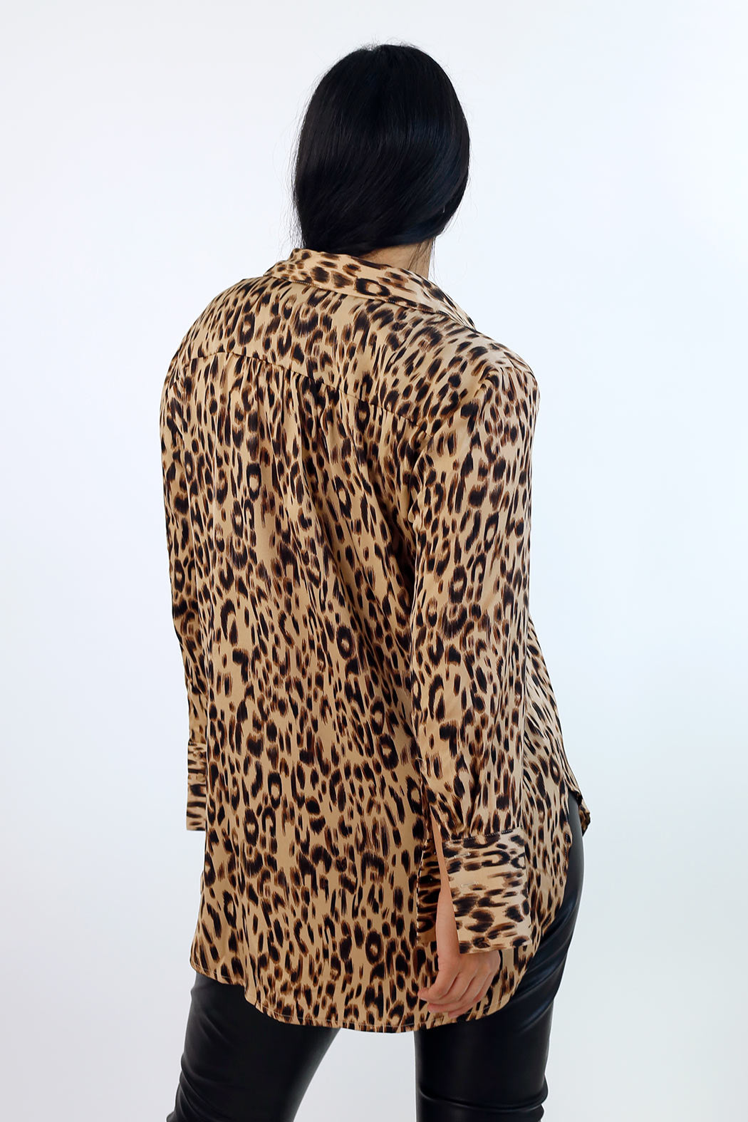 Tan Animal Silky Gatsby Shirt - SALE