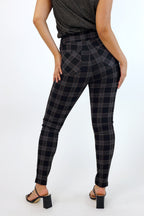 Tan Check Ponte Slim Pant - SALE