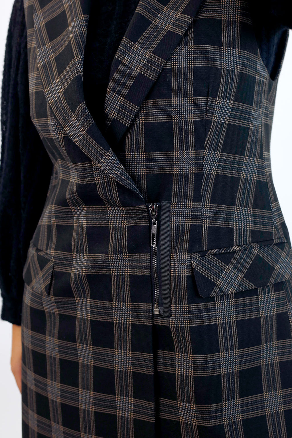 Tan Ponte Zippy Vest - FINAL SALE