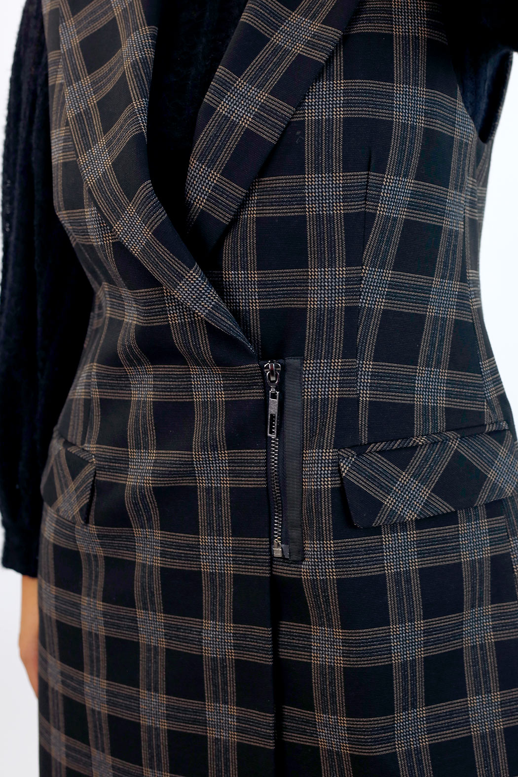 Tan Ponte Zippy Vest - FINAL SALE