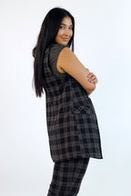 Tan Ponte Zippy Vest - FINAL SALE