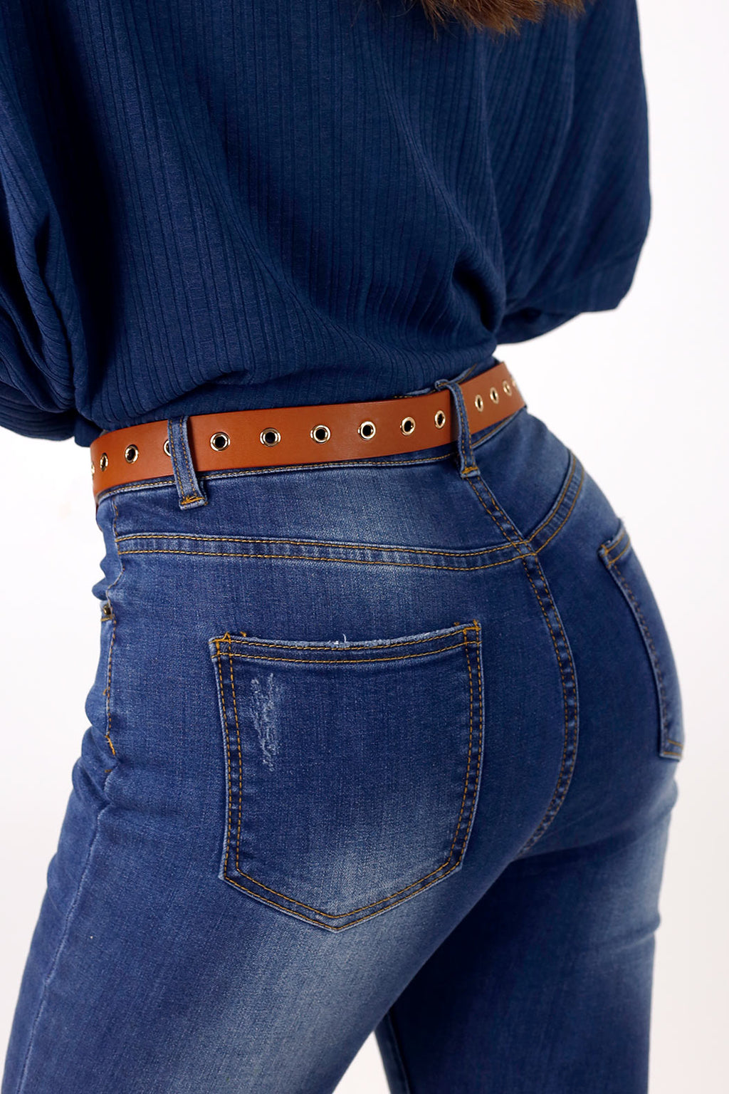 Tan Eyelet Belt - FINAL SALE