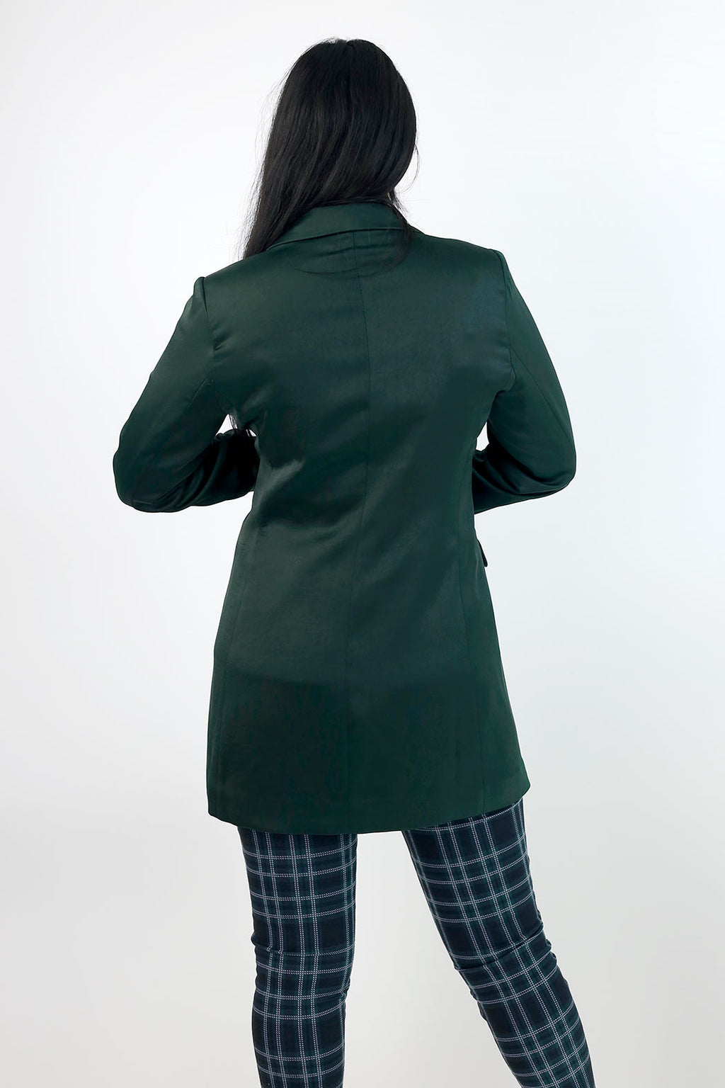 Teal Satin Zippy Blazer - SALE