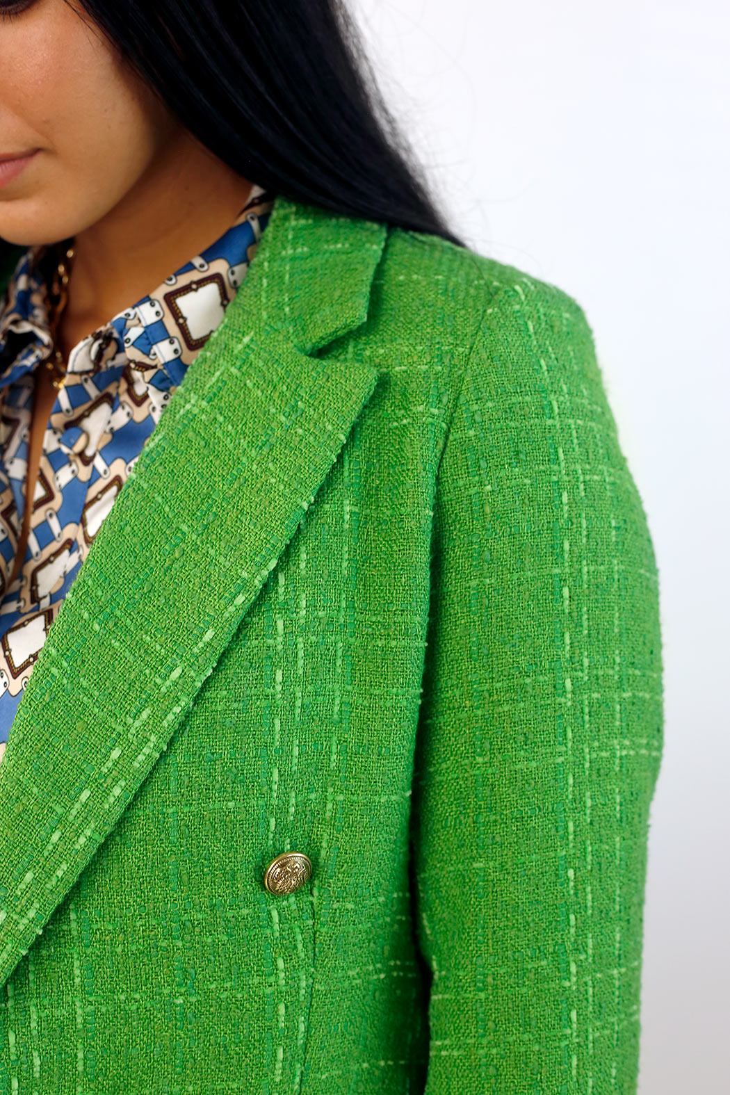 Green Textured Blazer - SALE