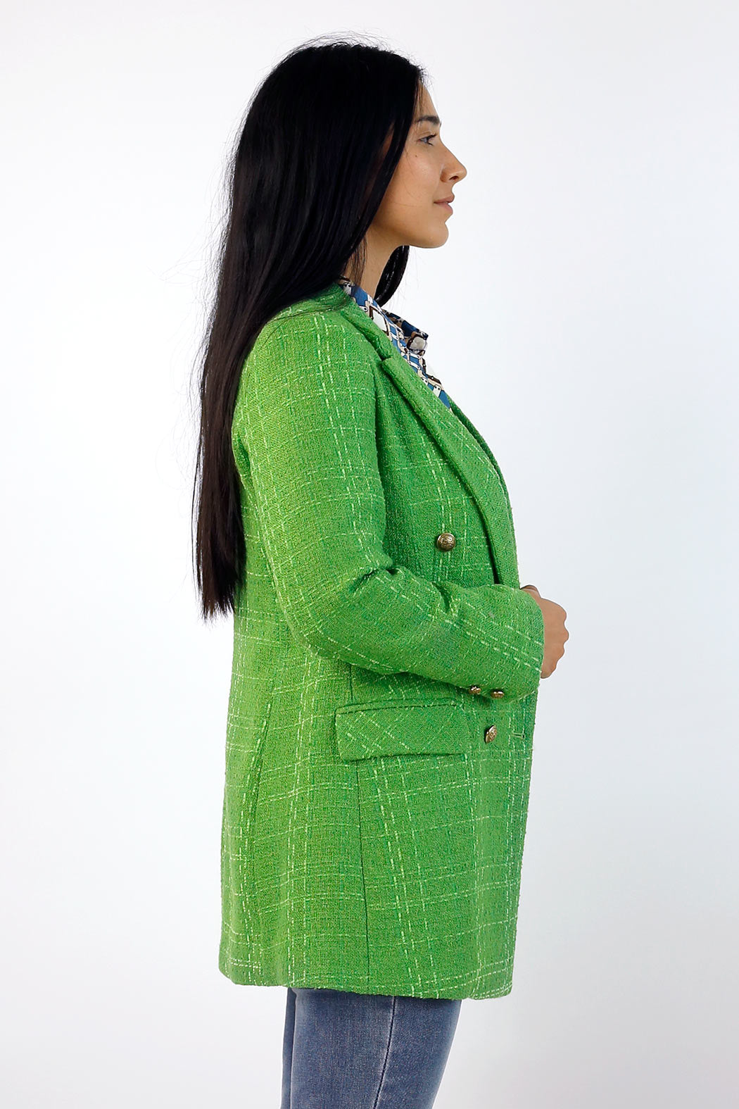 Green Textured Blazer - SALE