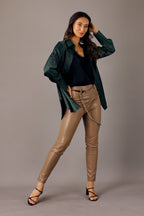 Mocha Vegan Leather Pant - FINAL SALE