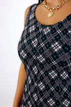 Green Check Ponte Miracle Cami - FINAL SALE