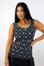 Green Check Ponte Miracle Cami - FINAL SALE