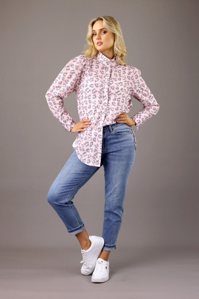 Pink Animal Nano Statement Blouse - SALE