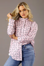 Pink Animal Nano Statement Blouse - SALE
