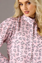 Pink Animal Nano Statement Blouse - SALE
