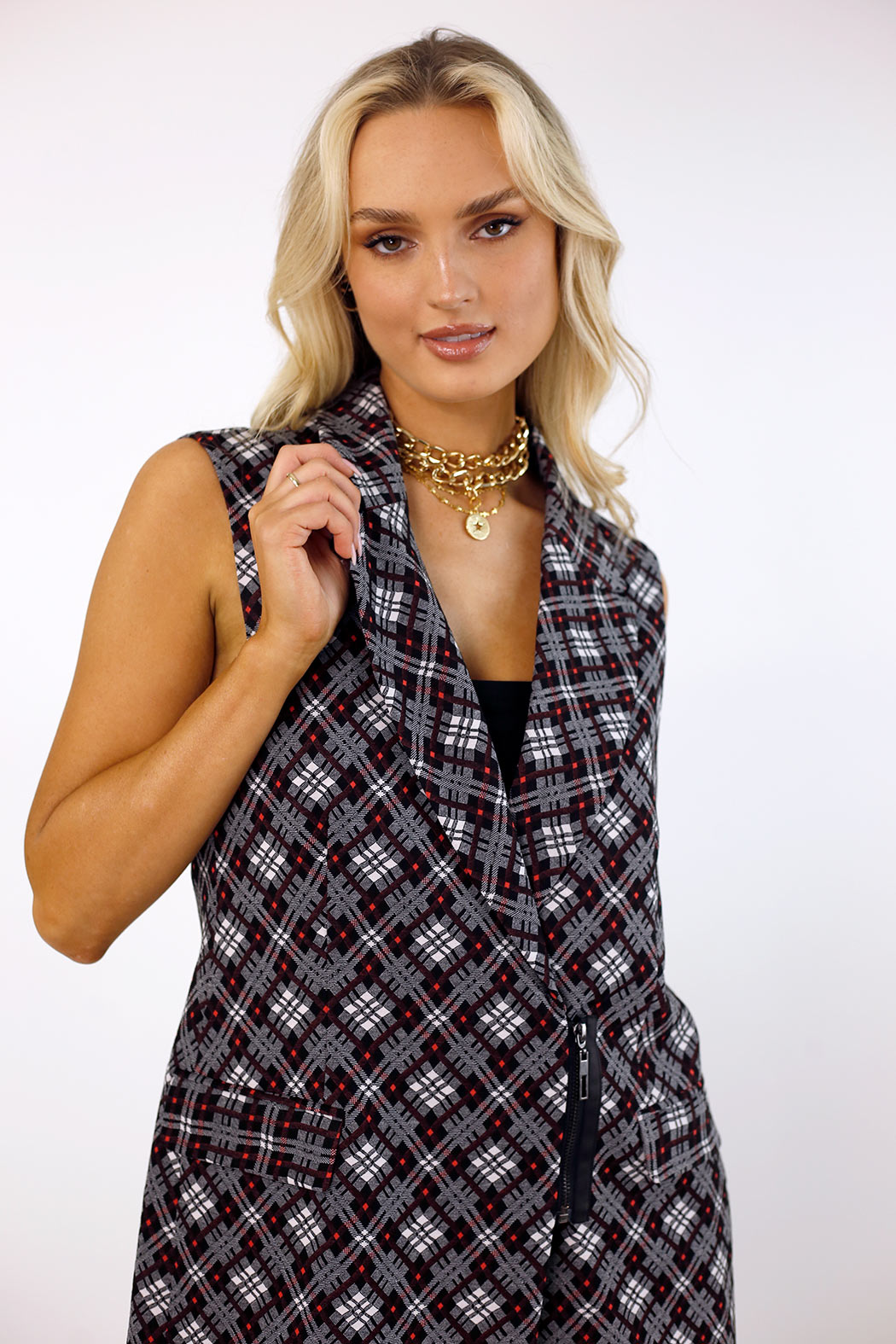 Red Ponte Zippy Vest - FINAL SALE