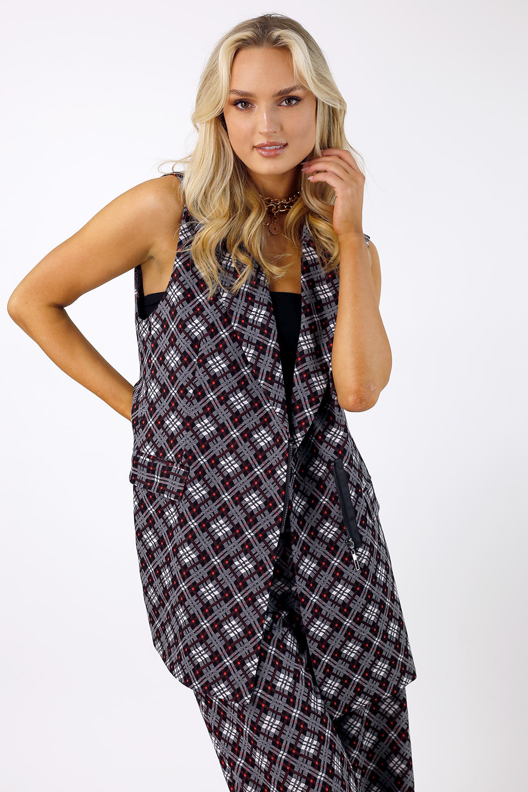 Red Ponte Zippy Vest - FINAL SALE