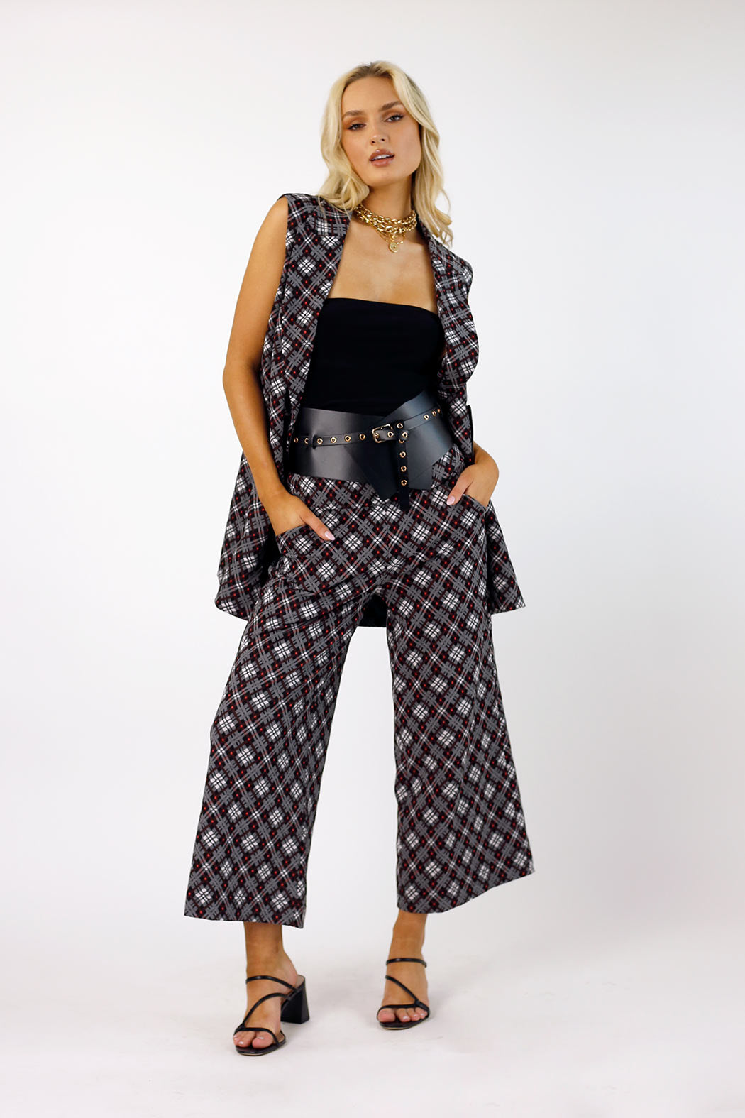 Red Ponte Jet Culotte - FINAL SALE